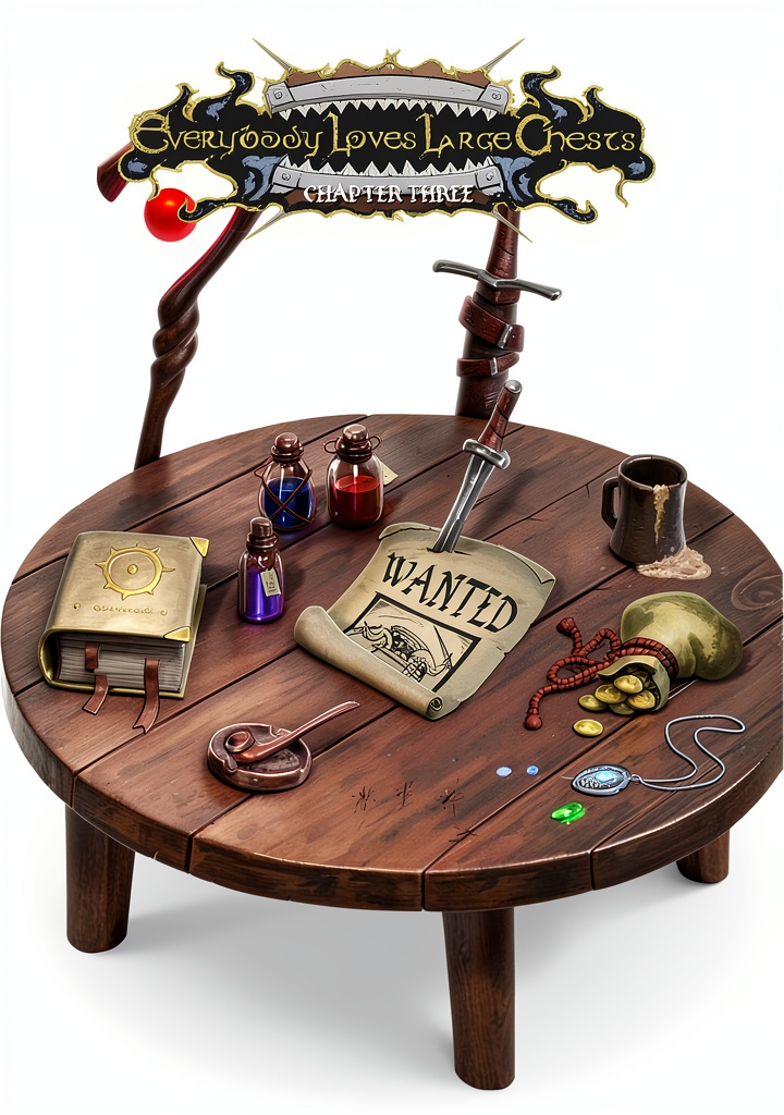Everybody Loves Large Chests Graphic Novel cover showcasing dark fantasy art