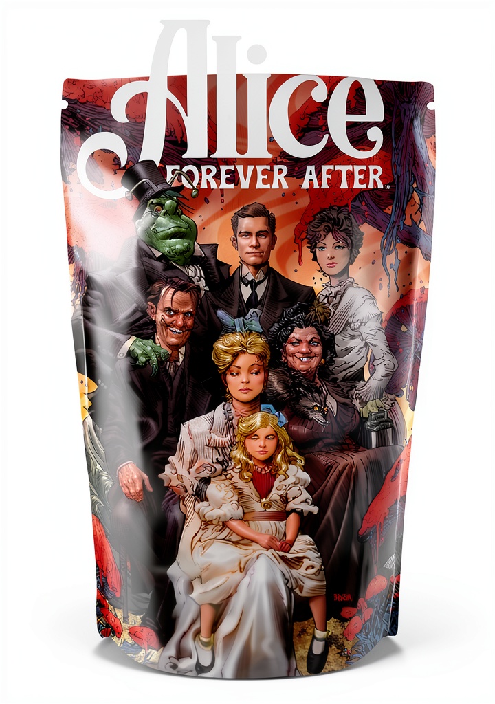 Alice Forever After Steampunk Graphic Novel Kindle Edition displayed on a Kindle Paperwhite during a coffee break