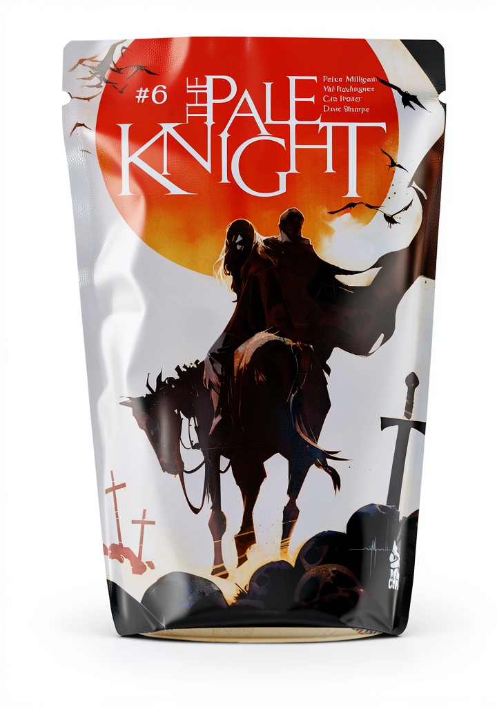 The Pale Knight dark fantasy graphic novel cover on a Kindle device
