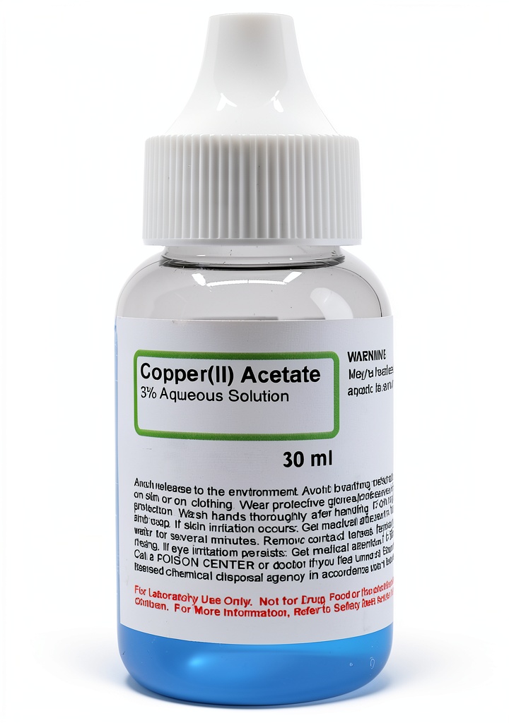Installing Copper Acetate Solution Innovating Science Lab Chemical on a wooden desk