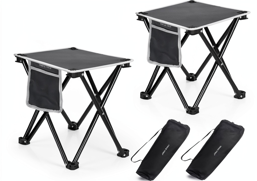 Zaboro camping chair set up on a lakeside campsite