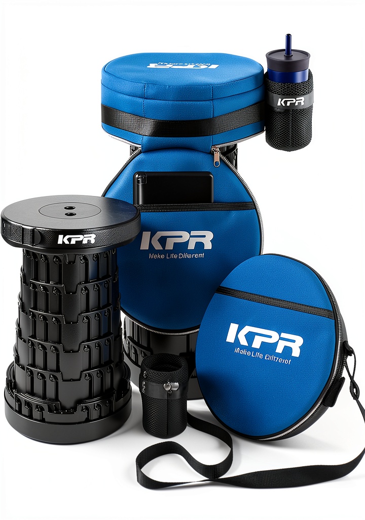 KPR Portable Telescopic Folding Stool in use