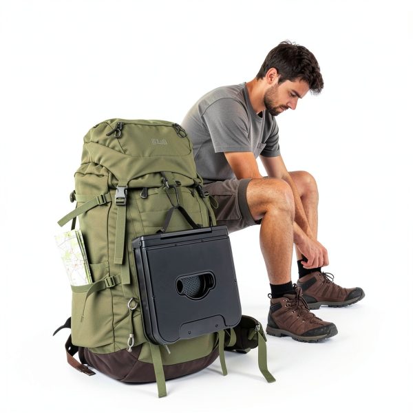 Collapsible Stool With Backrest by graxie Sports & Outdoors-1