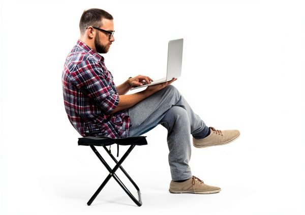 Large Grey Outplea Camping Stool-4