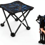 Folding Camping Stool AILLOVCOL Blue Metal-0