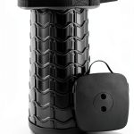 Boreeman Collapsible Camping Stool 2 Pack Black Telescopic-0