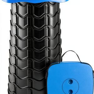 Boreeman Foldable Camping Stool 1 Pack Red Plastic Telescoping Seat-0