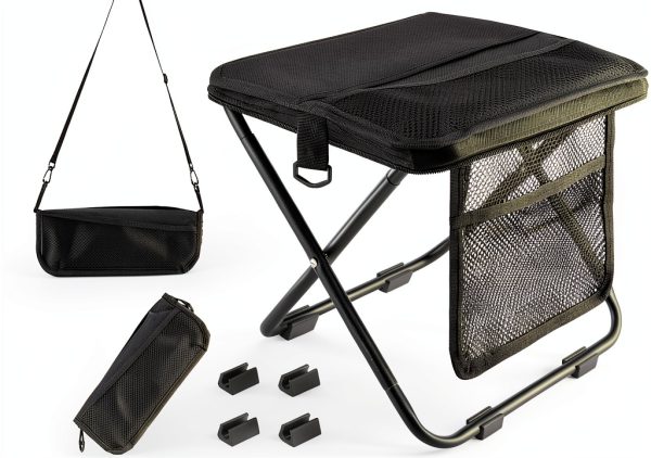 Camping Folding Stool Zghncslong 400lb Capacity with Shoulder Bag-0