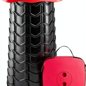 Boreeman Foldable Outdoor Camping Stool 1 Pack Red Plastic Telescoping-0