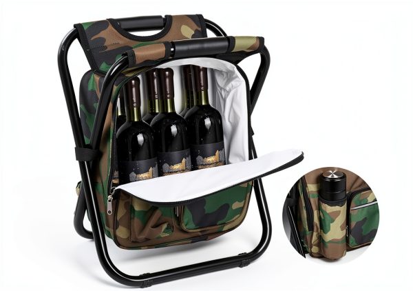 AdventureGear Portable Backpack Camping Stool with Adjustable Backrest-3