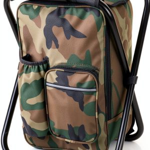 AdventureGear Portable Backpack Camping Stool with Adjustable Backrest-0