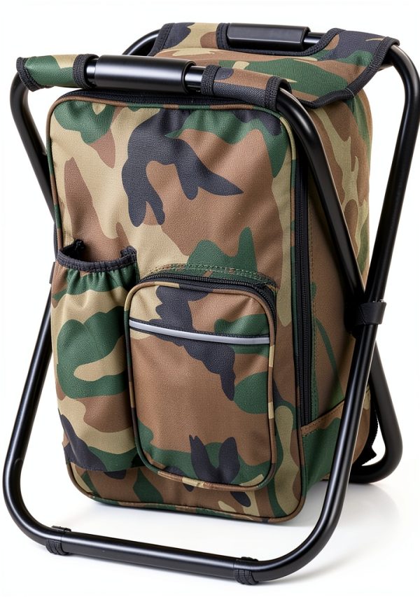 AdventureGear Portable Backpack Camping Stool with Adjustable Backrest-0