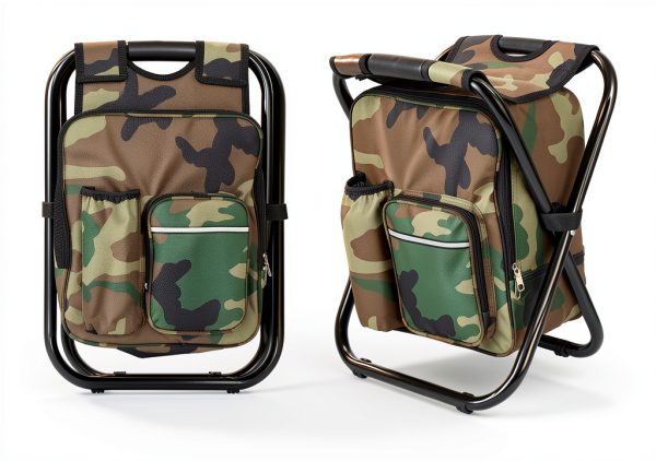 AdventureGear Portable Backpack Camping Stool with Adjustable Backrest-2