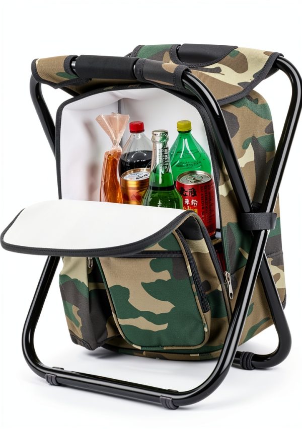 AdventureGear Portable Backpack Camping Stool with Adjustable Backrest-4