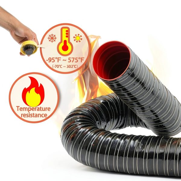Intake Hose 2in Automotive Air Duct 1 Meter Black Double‑Layer-3