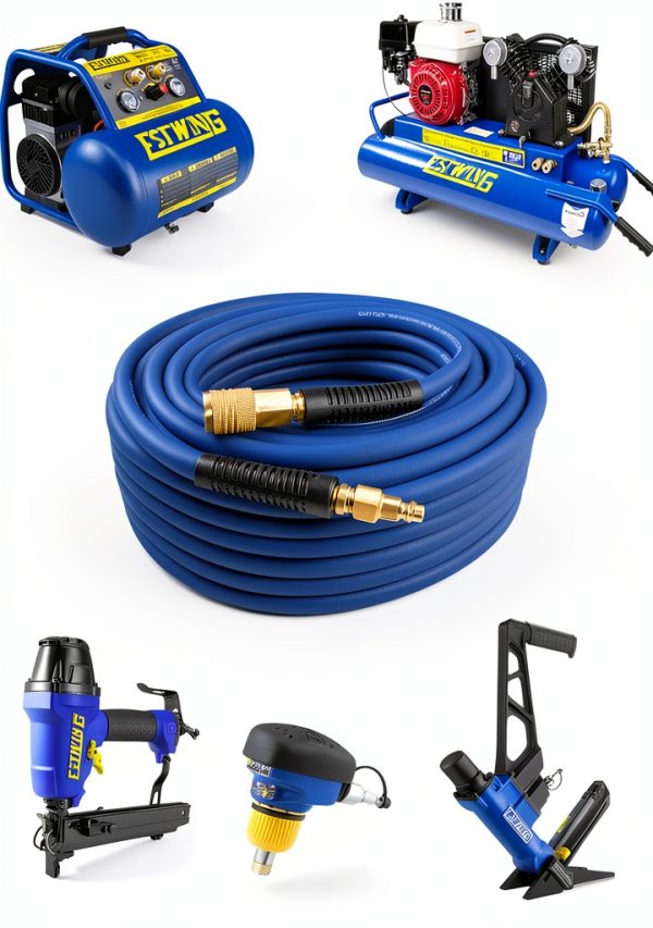 Estwing 1/4" x 50' PVC/Rubber Hybrid Air Hose with Brass NPT Fitting-4