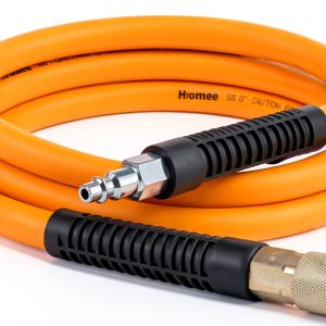 Hybrid Lead-in Air Hose 3/8 inch x 6ft 1/4 NPT Coupler Hromee Yellow-0