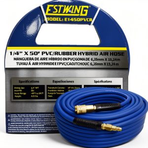 Estwing 1/4" x 50' PVC/Rubber Hybrid Air Hose with Brass NPT Fitting-0