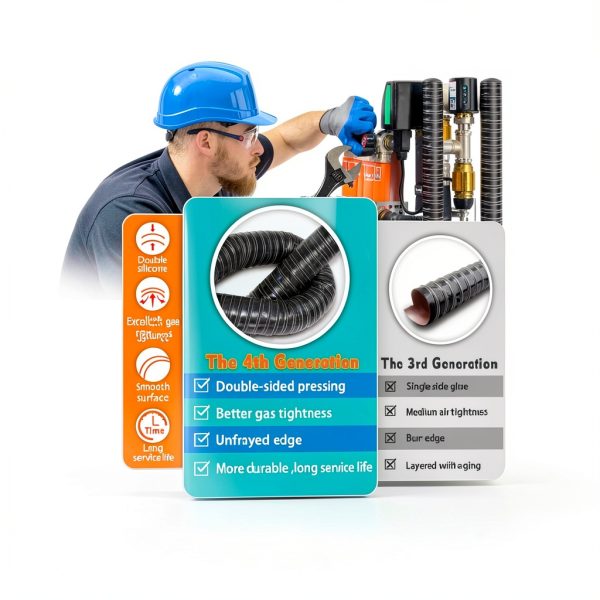 Intake Hose 2in Automotive Air Duct 1 Meter Black Double‑Layer-6