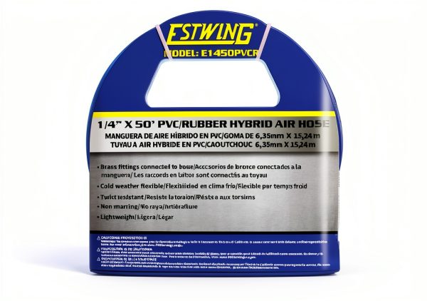 Estwing 1/4" x 50' PVC/Rubber Hybrid Air Hose with Brass NPT Fitting-6