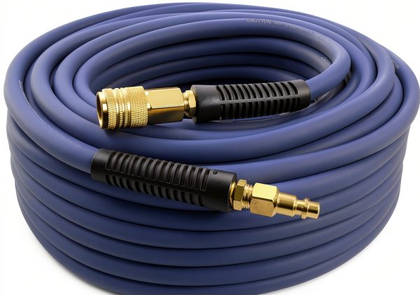 Estwing 1/4" x 50' PVC/Rubber Hybrid Air Hose with Brass NPT Fitting-1